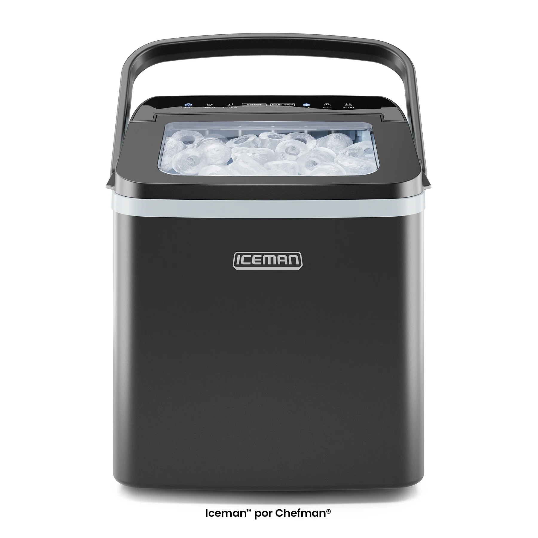 Chefman - Iceman: Máquina de Hielo Portátil con Autolimpieza, 9 Cubos en 7 Minutos