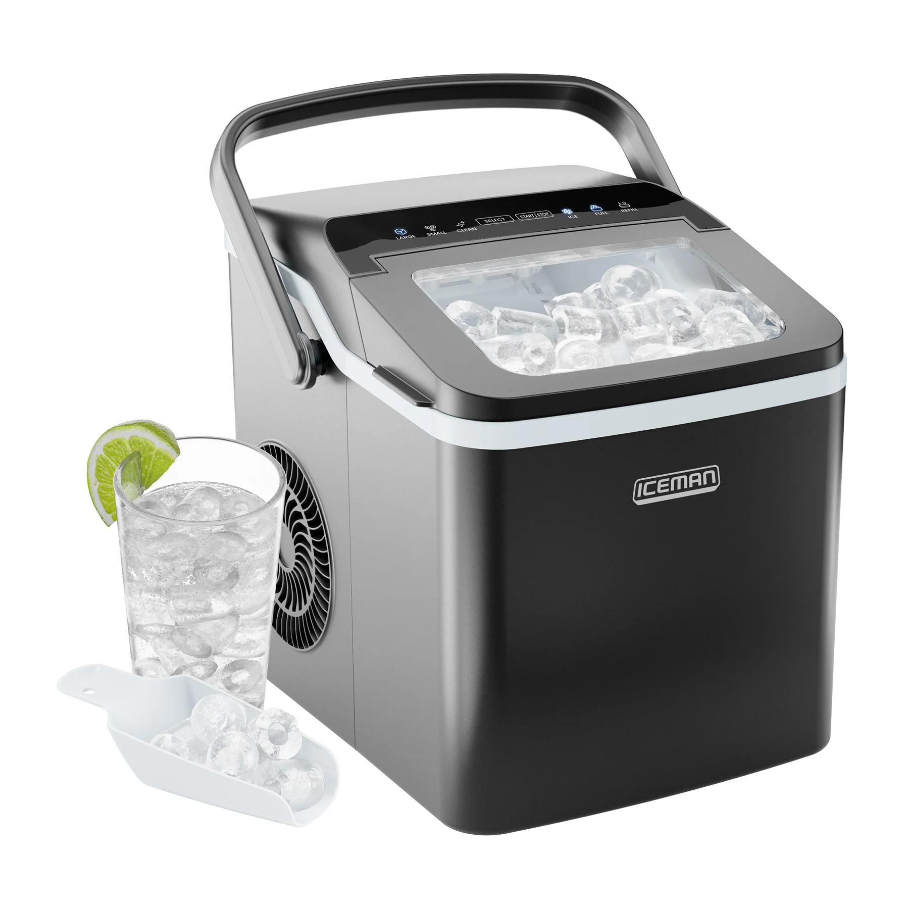 Chefman - Iceman: Máquina de Hielo Portátil con Autolimpieza, 9 Cubos en 7 Minutos - Imagen 2
