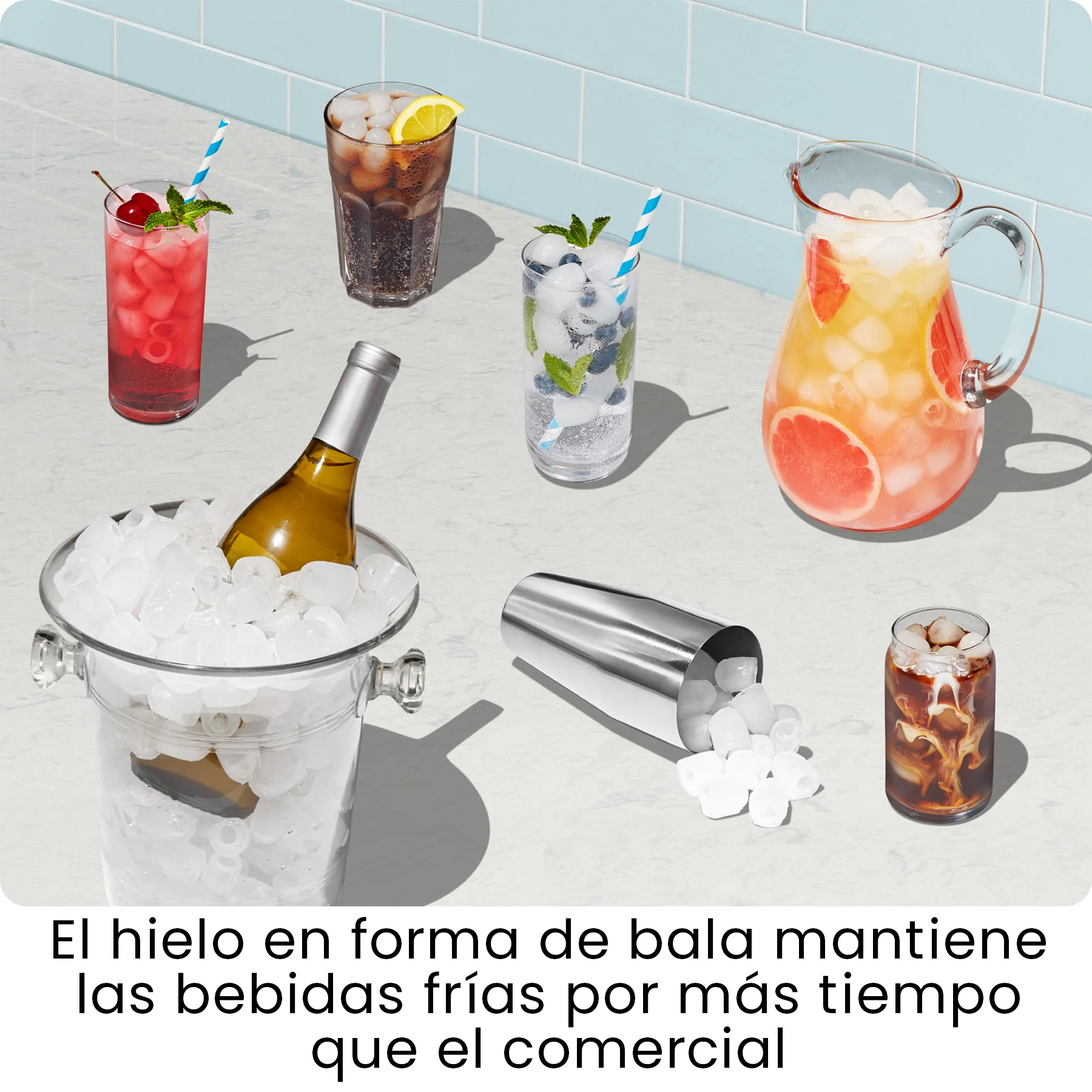 Chefman - Iceman: Máquina de Hielo Portátil con Autolimpieza, 9 Cubos en 7 Minutos - Imagen 6
