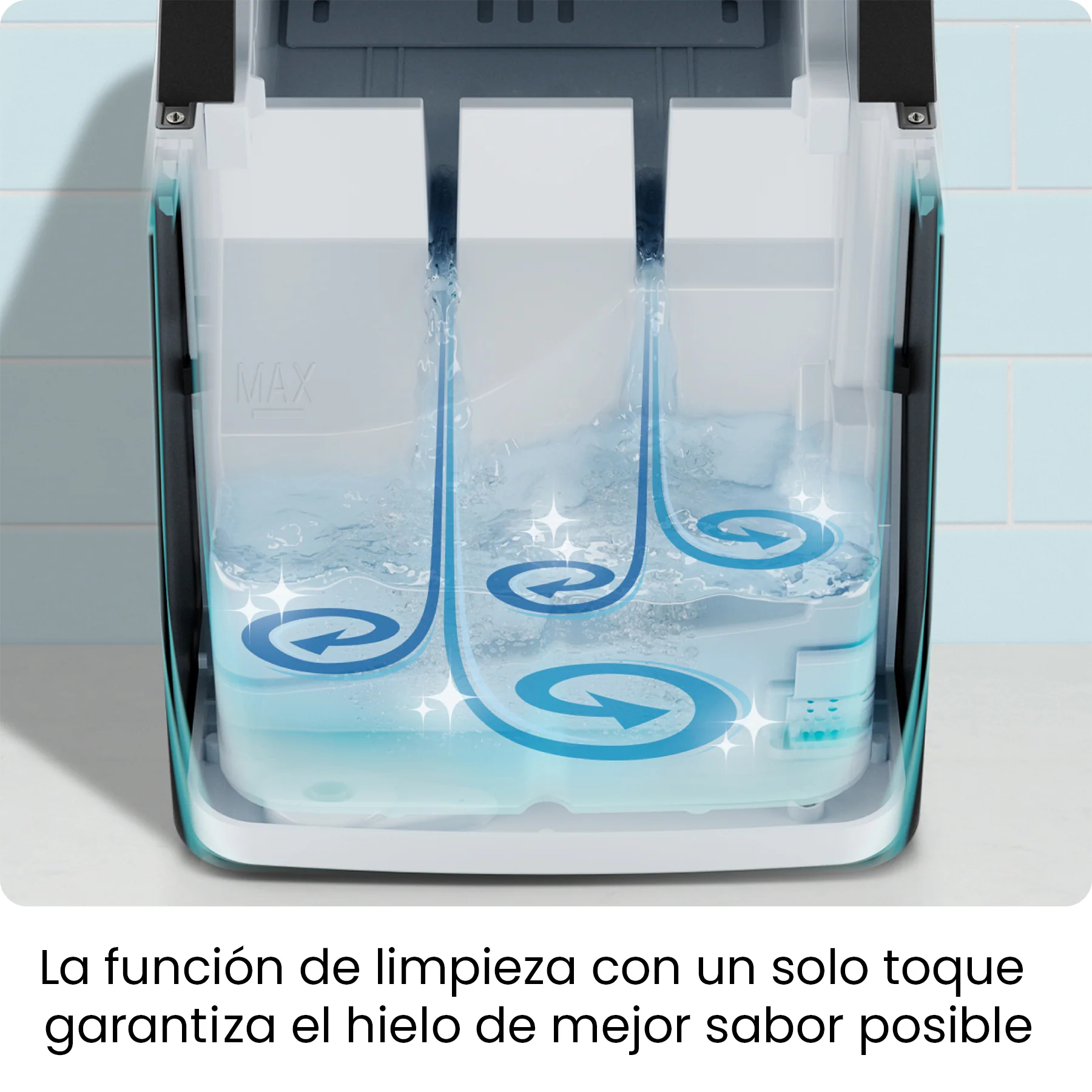 Chefman - Iceman: Máquina de Hielo Portátil con Autolimpieza, 9 Cubos en 7 Minutos - Imagen 9