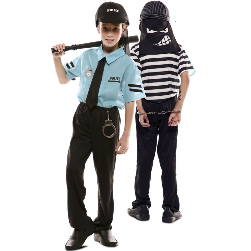 Disfraz doble de Policía y Ladrón para niños